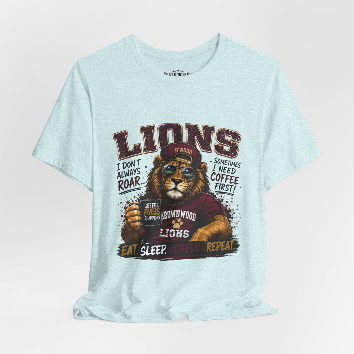 Lions Coffee First Eat Sleep Repeat Graphic T-Shirt