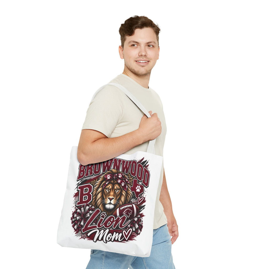 Lion Mom Tote Bag — Brownwood School Spirit Lion Mom Tote