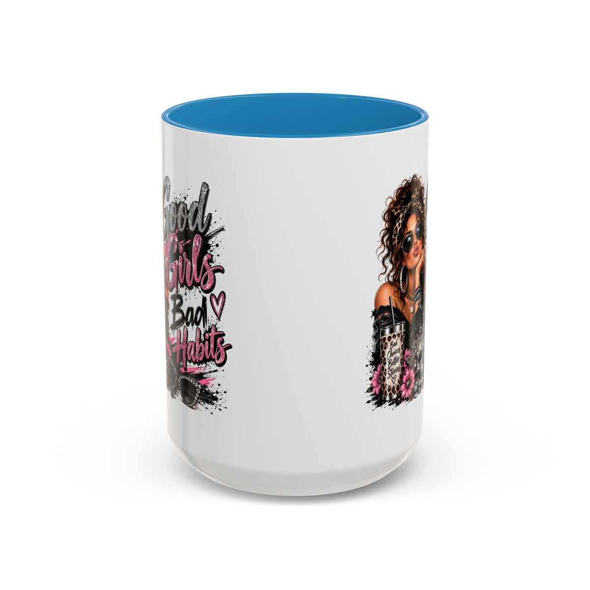 Good Girls Bad Habits Accent Coffee Mug – 11/15oz Stylish Graphic Mug for Trendy Women