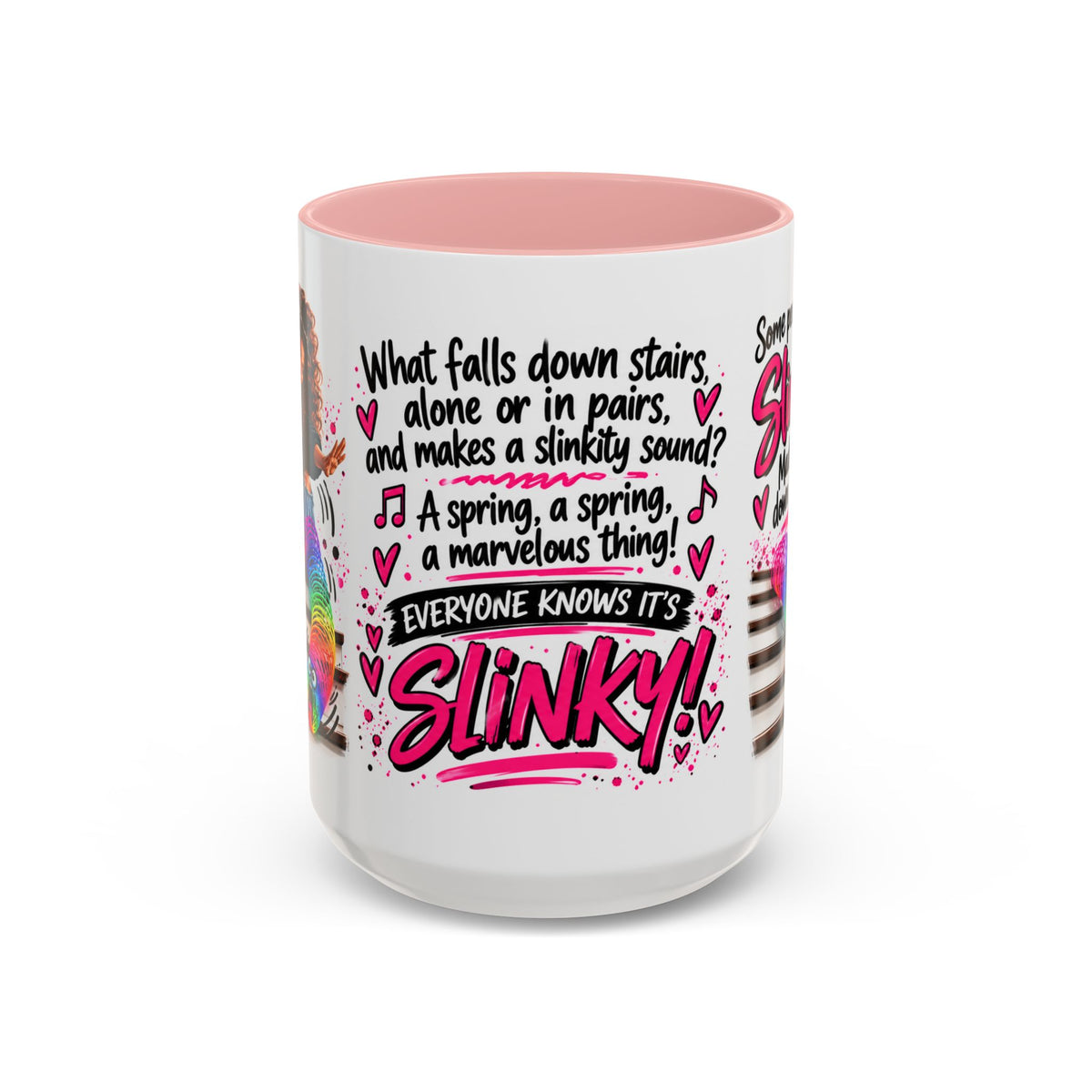 Slinky Coffee Mug — Funny Rainbow Slinky Gift for Friends & Teachers