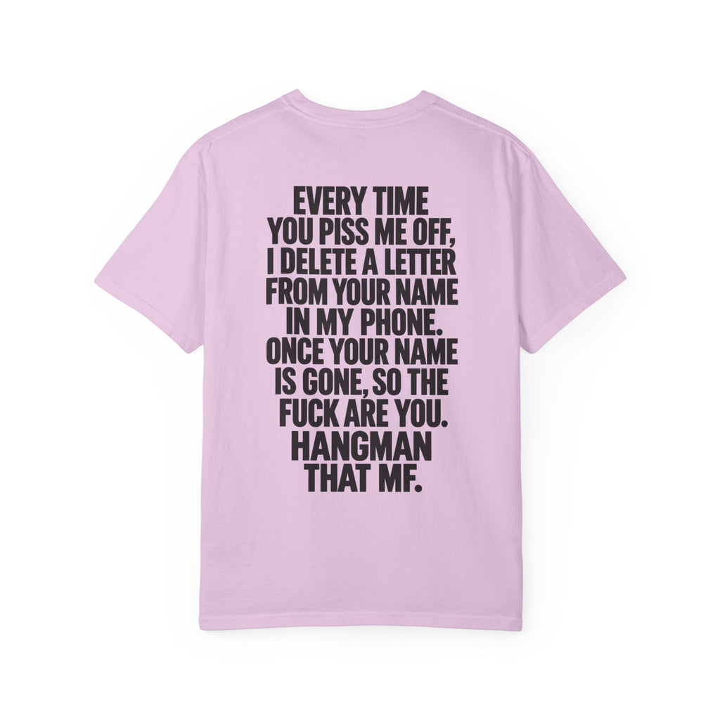 Hangman Game Unisex Garment-Dyed T-shirt