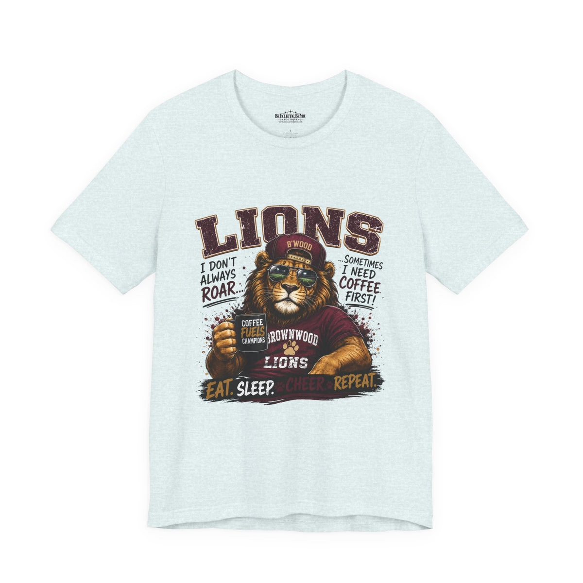 Lions Coffee First Eat Sleep Repeat Graphic T-Shirt