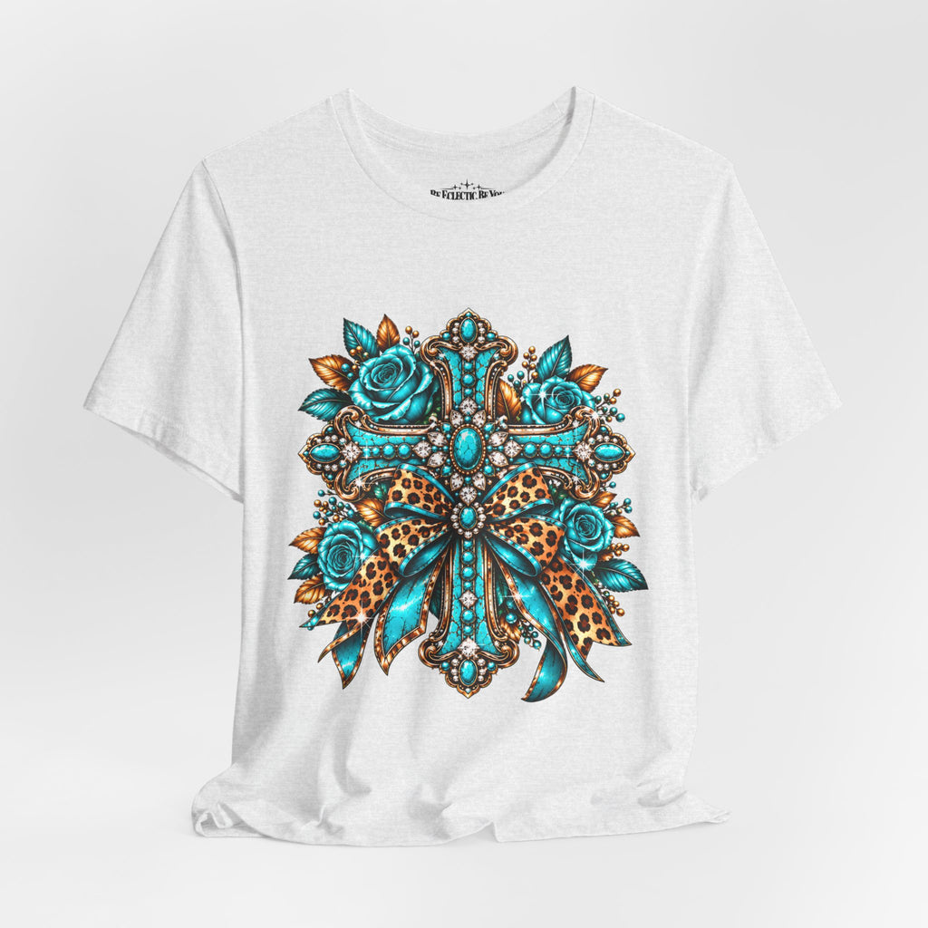 Bohemian Turquoise Floral Paisley T-Shirt
