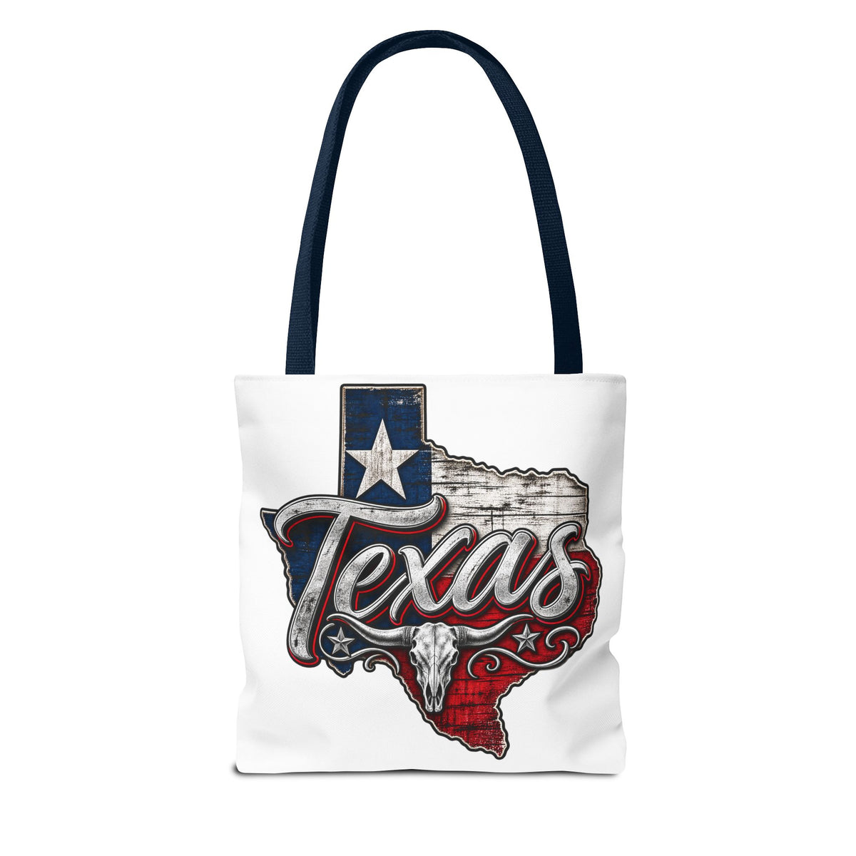 Texas Flag State Outline Tote Bag — Rustic Western 'Texas' Design