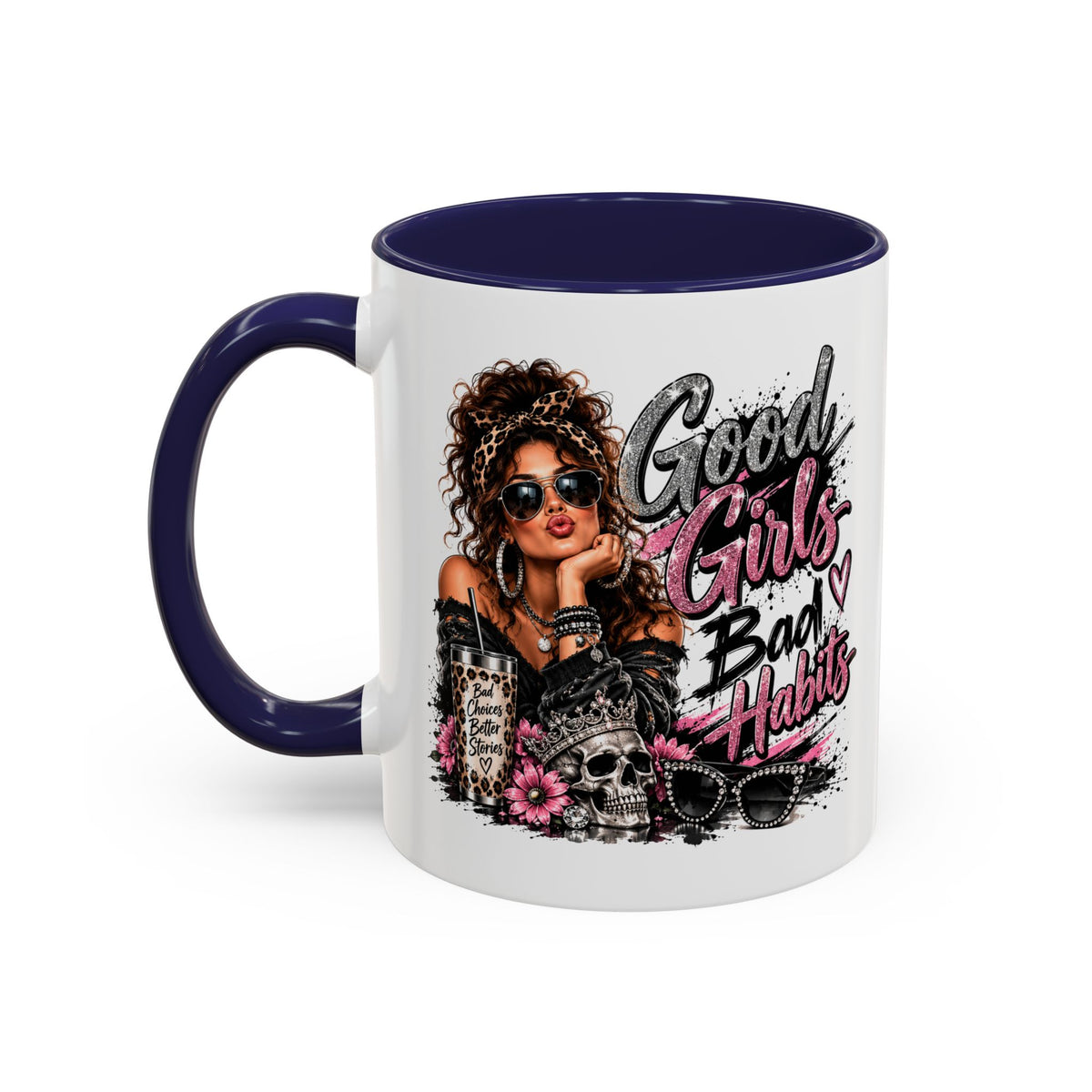 Good Girls Bad Habits Accent Coffee Mug – 11/15oz Stylish Graphic Mug for Trendy Women
