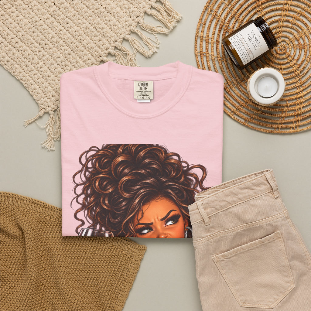Sassy Curly Girl Wine T-Shirt