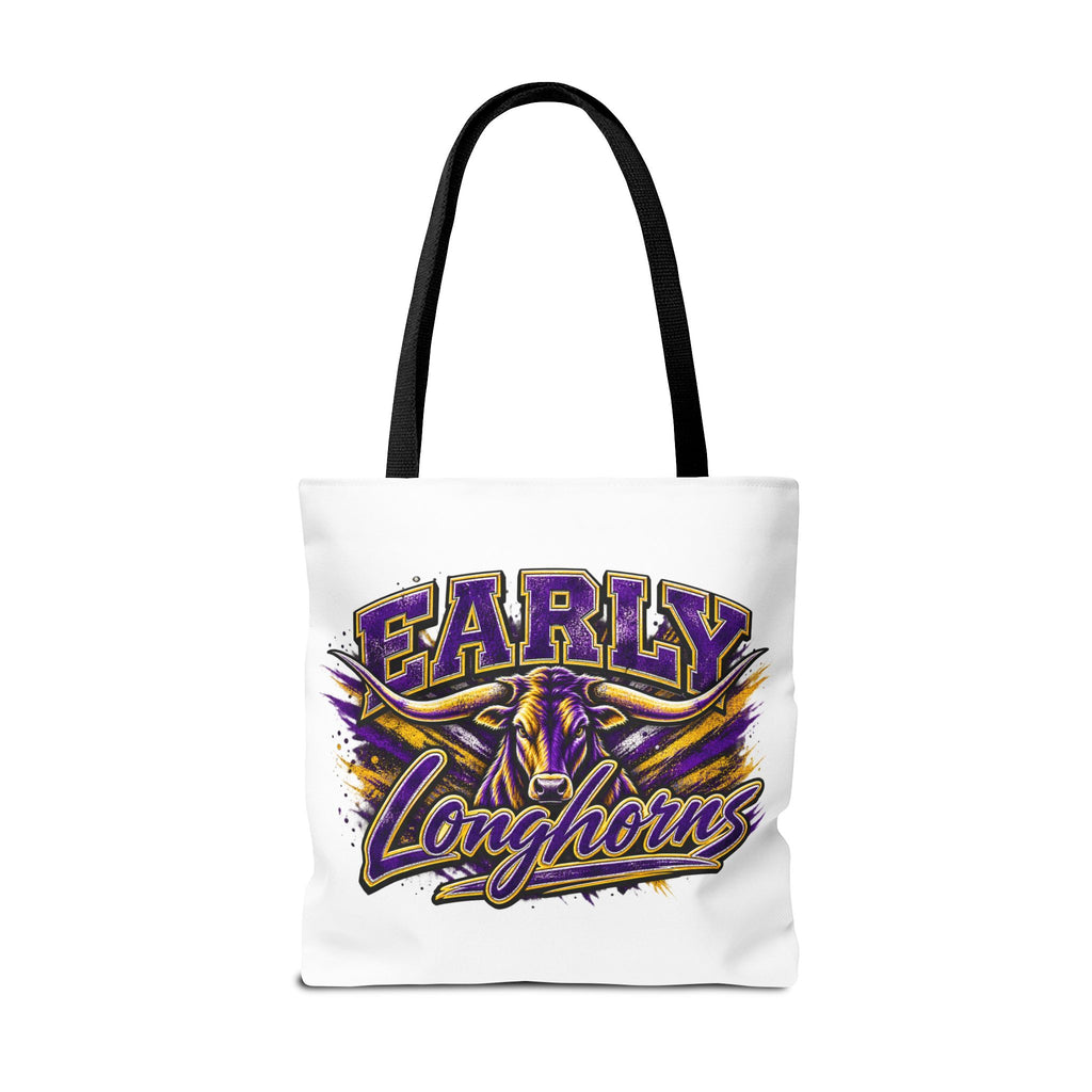Early Longhorns Graphic Tote Bag – School Spirit Purple & Gold