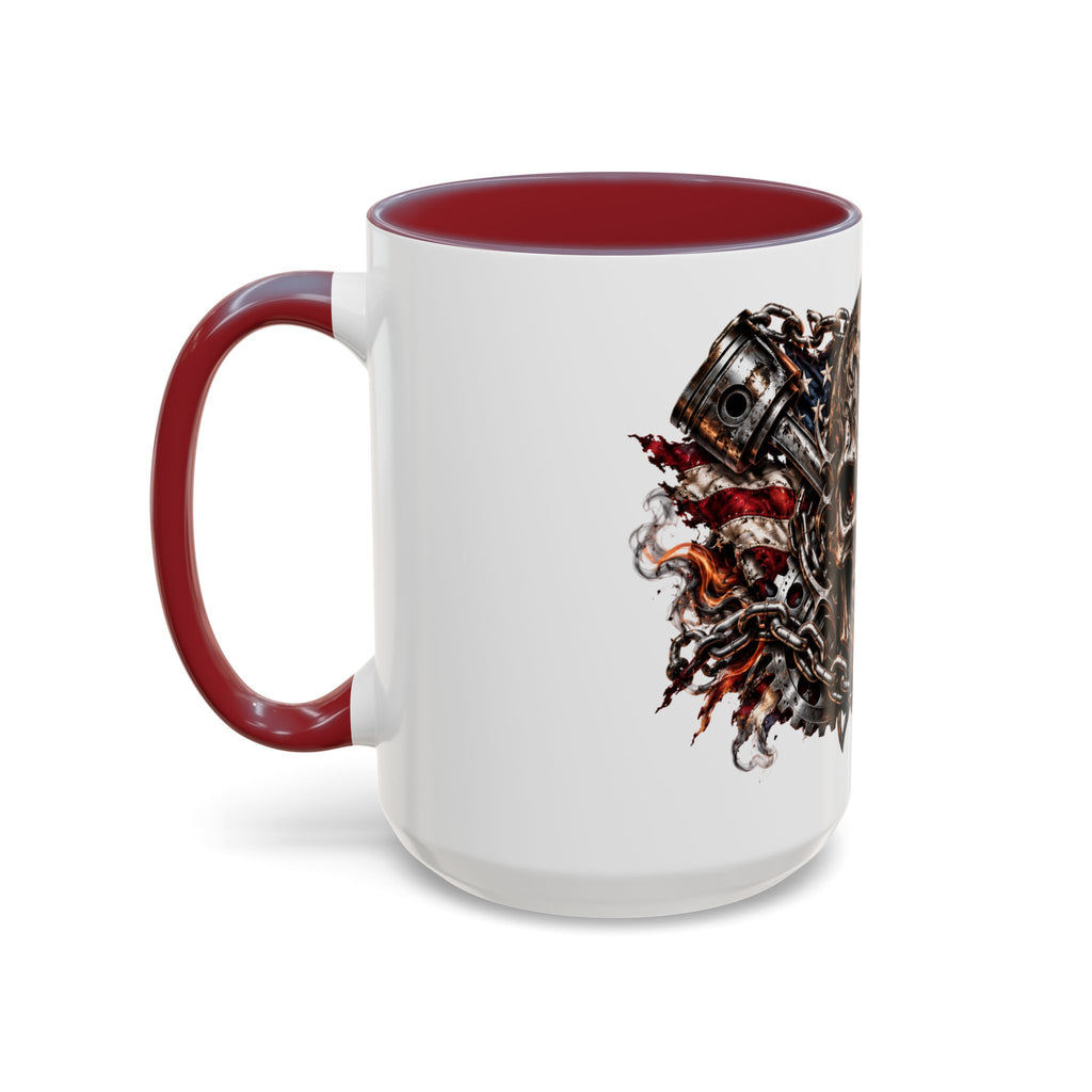 Skull & American Flag Coffee Mug (Accent, 11/15oz)