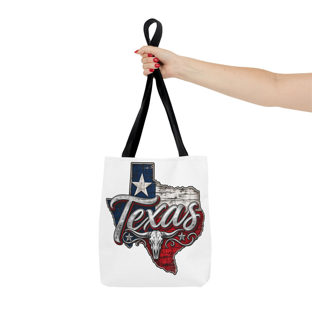 Texas Flag State Outline Tote Bag — Rustic Western 'Texas' Design