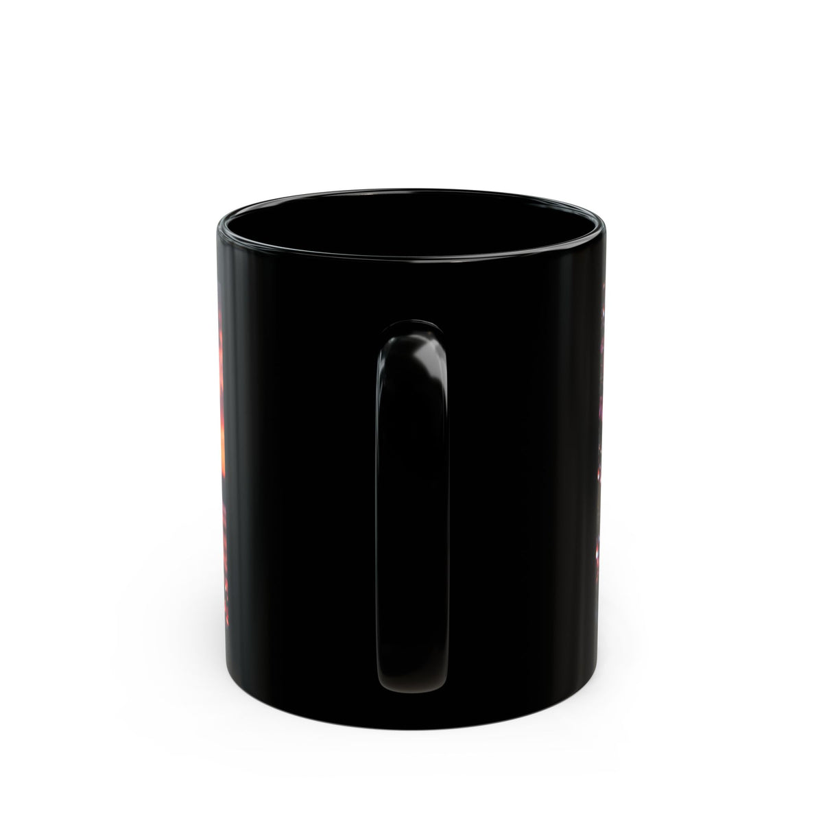 Black Panther & Cub Sunset Mug — 11oz/15oz Black Ceramic Coffee Cup