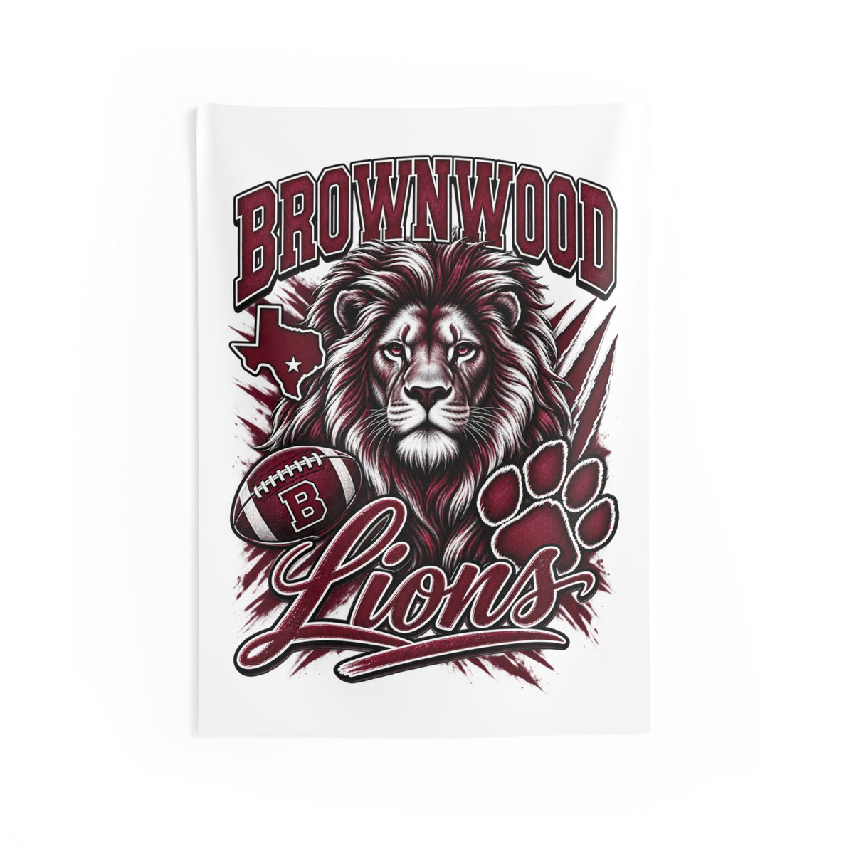 Brownwood Lions Indoor Wall Tapestry