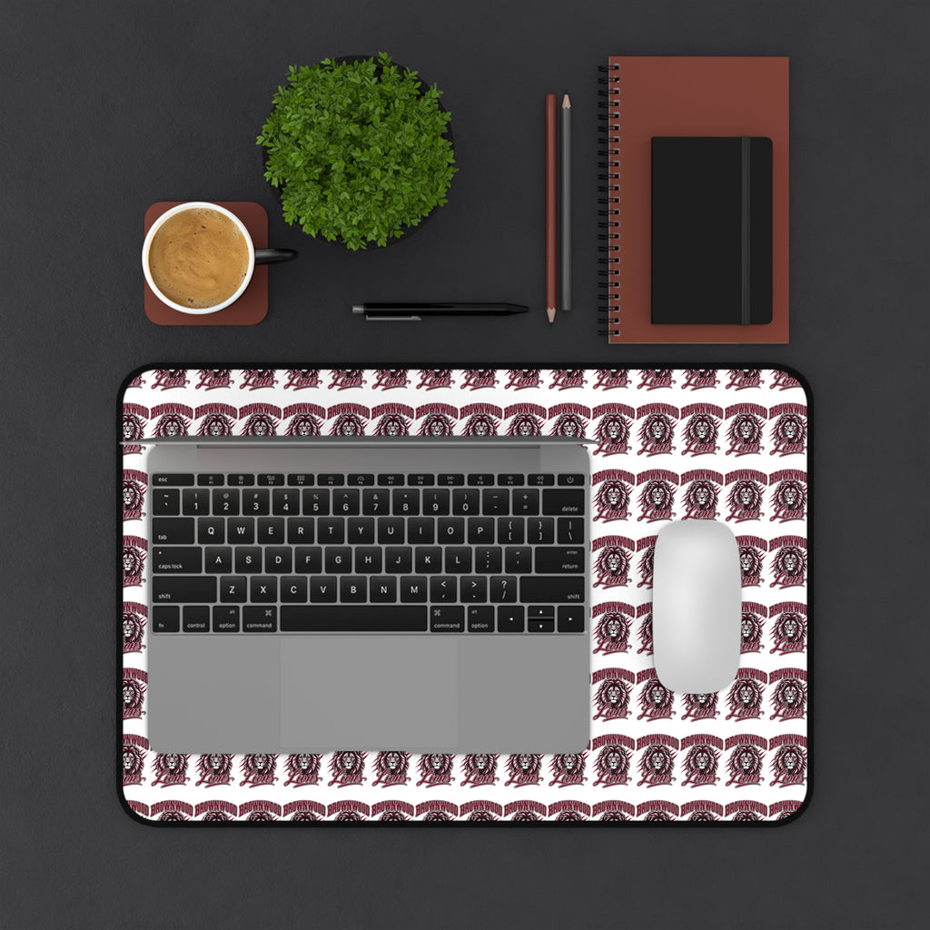 Vintage Typewriter Pattern Desk Mat — Retro Office Mouse Pad