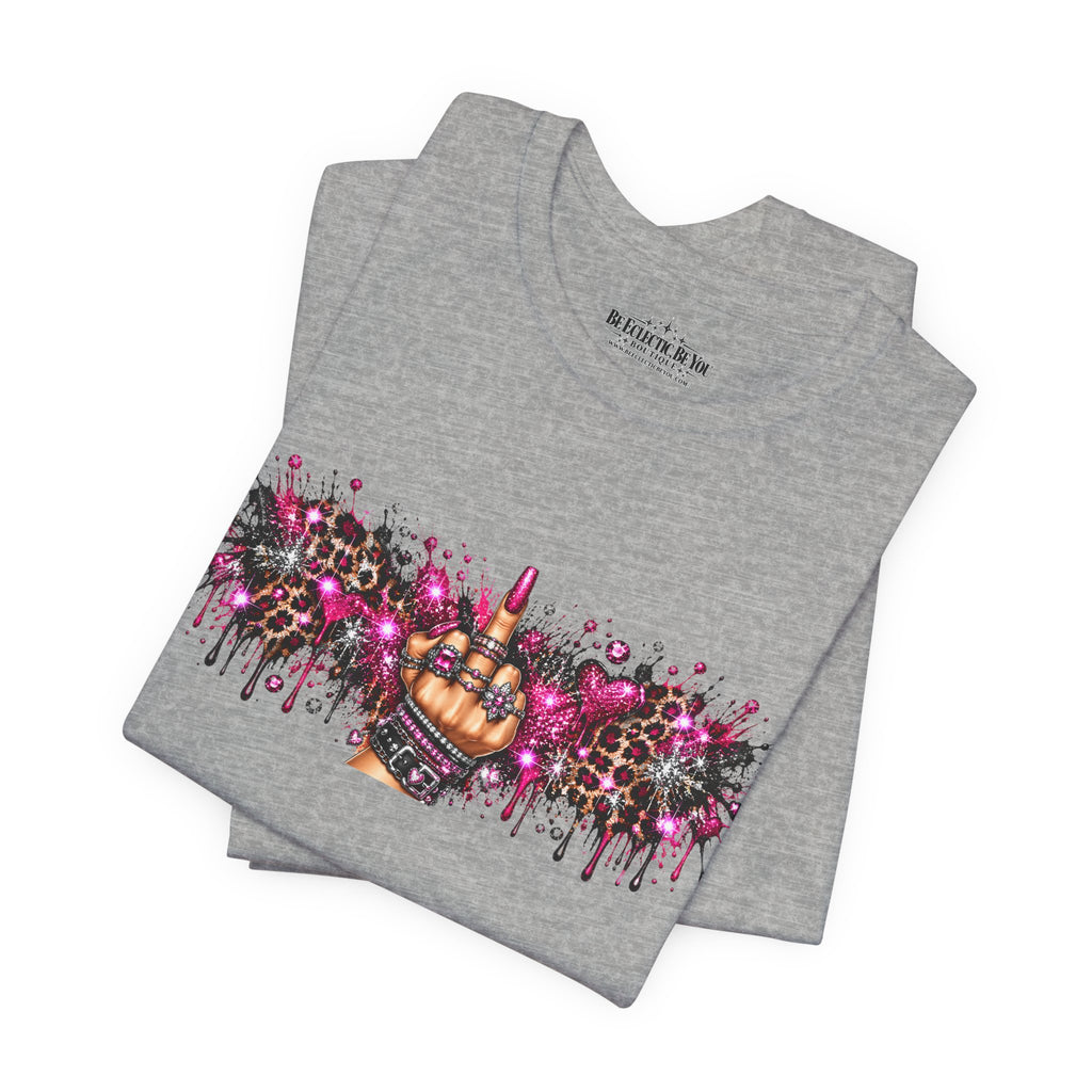 Colorful Rude Finger Graphic Tee