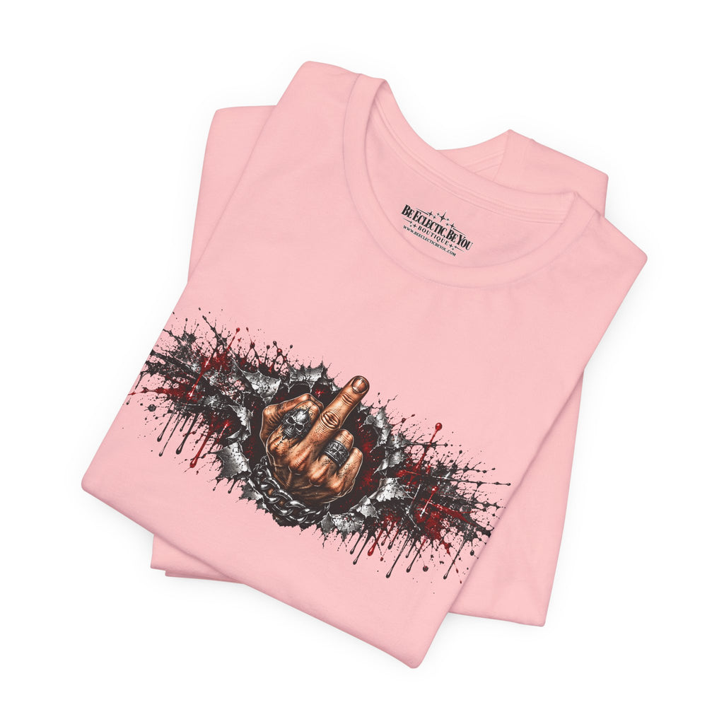 Rock On Hand Gesture Graphic T-Shirt