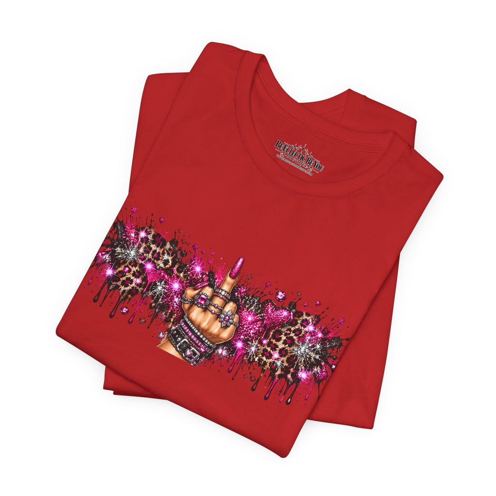 Colorful Rude Finger Graphic Tee