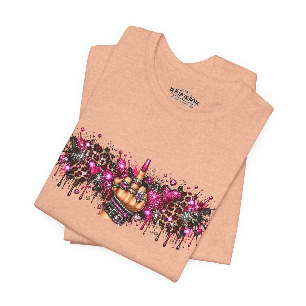 Colorful Rude Finger Graphic Tee