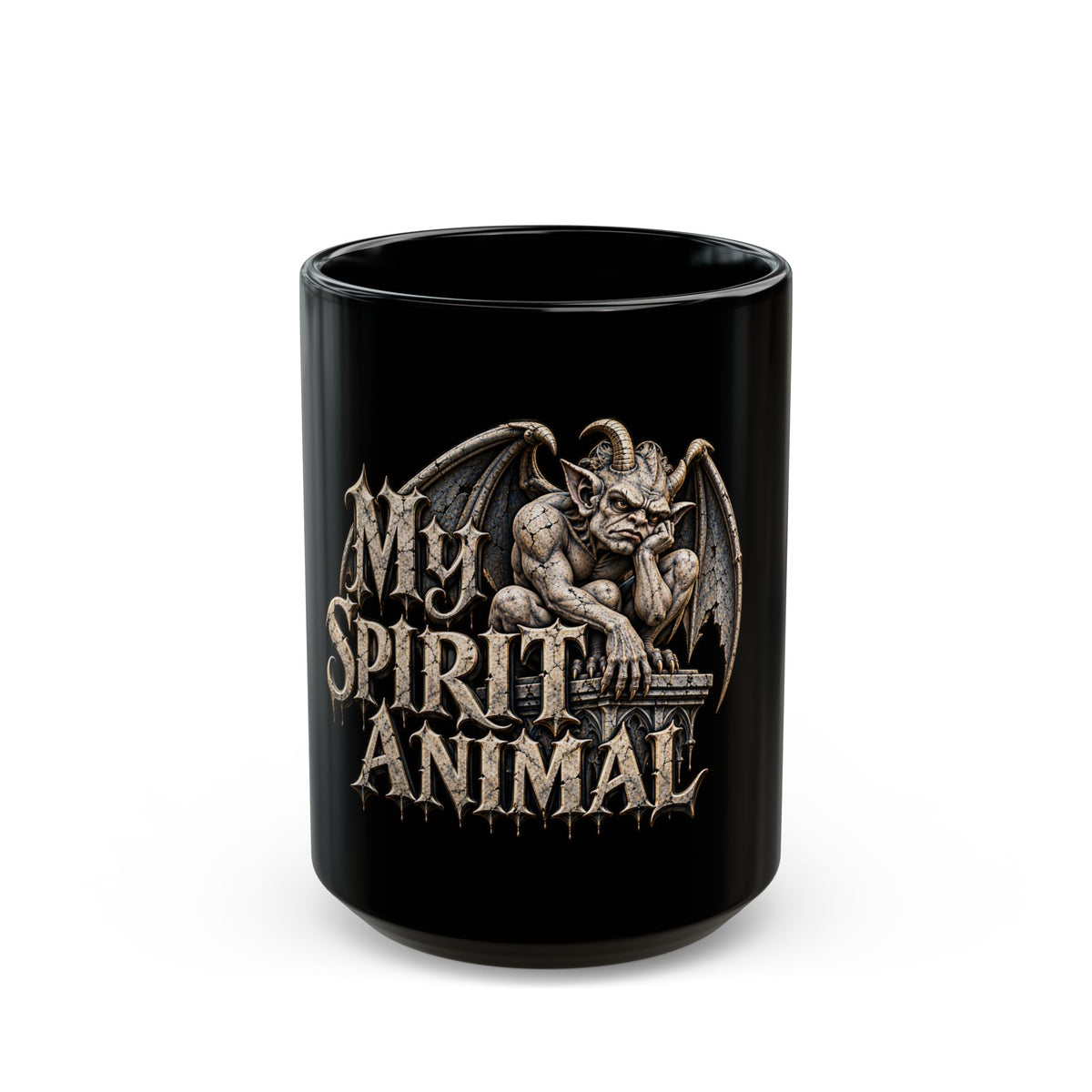 My Spirit Animal Dragon Gothic Black Mug
