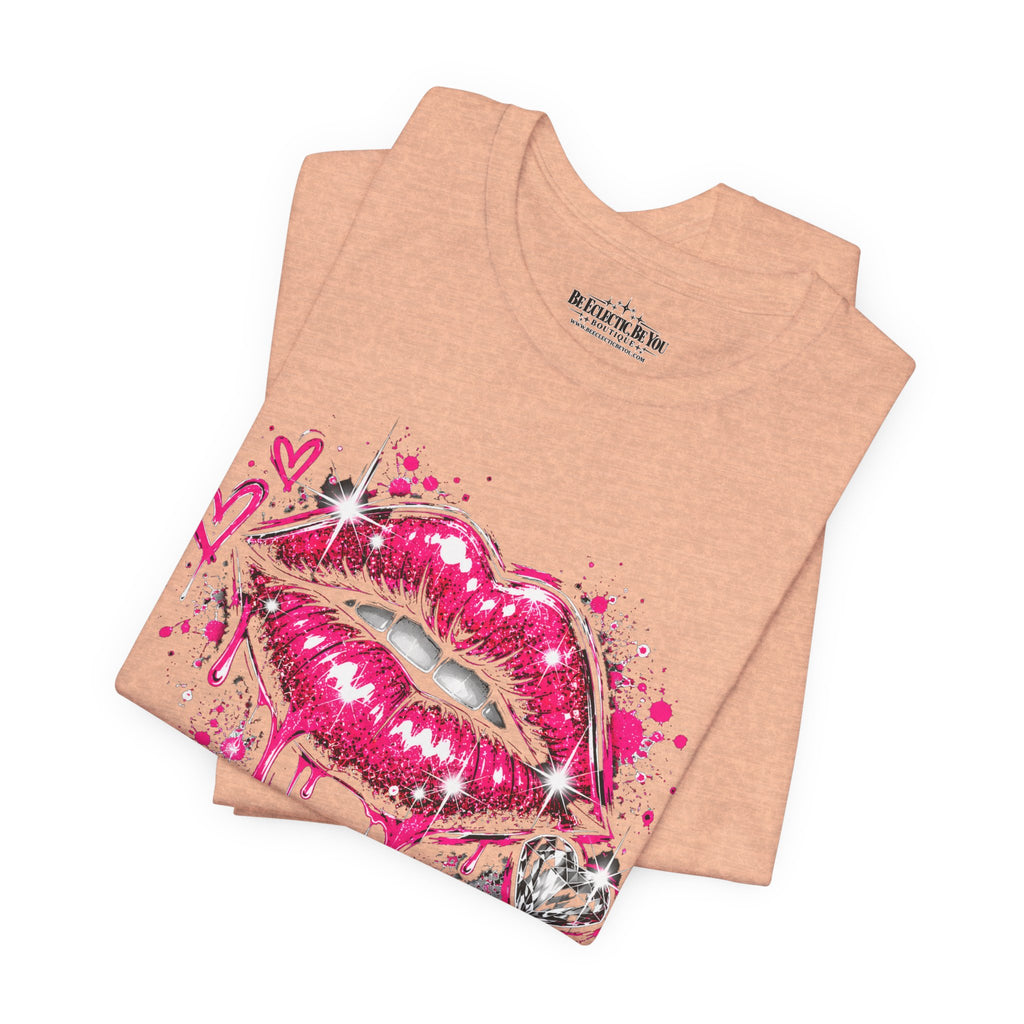 Kiss Lips Graphic Tee Sparkly