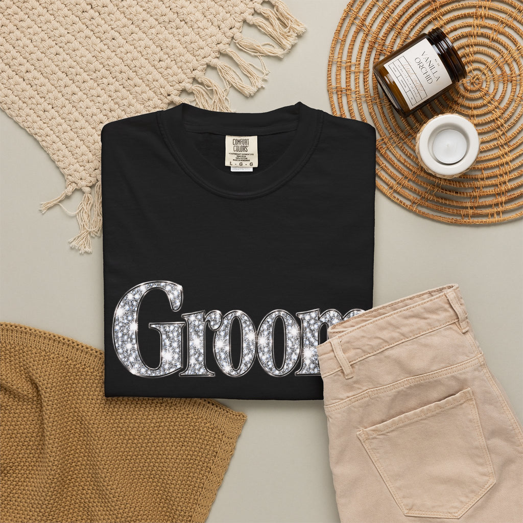Groom Logo T-Shirt — Wedding Party Tee for Groom and Groomsmen