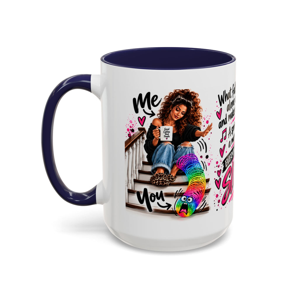 Slinky Coffee Mug — Funny Rainbow Slinky Gift for Friends & Teachers