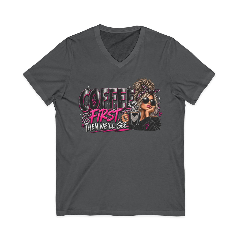 Unisex Jersey Short Sleeve V-Neck Tee