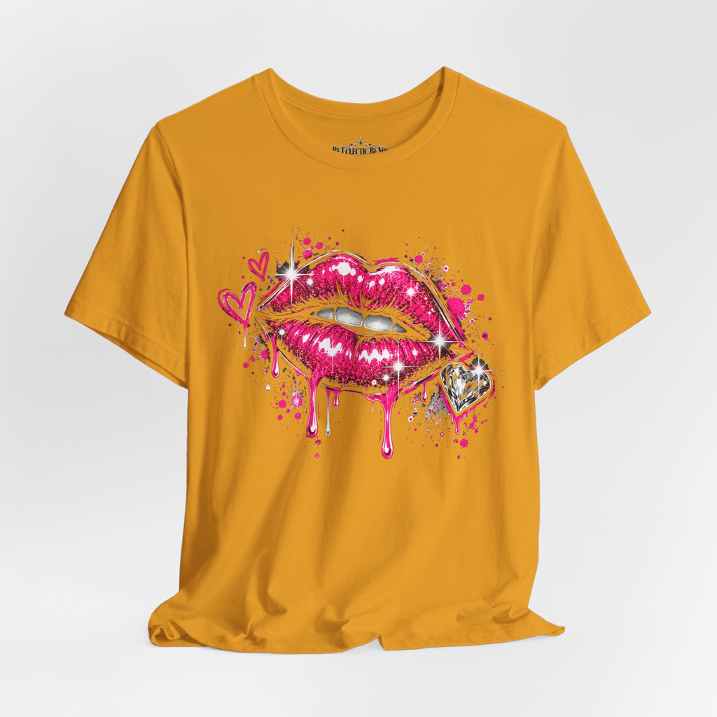 Kiss Lips Graphic Tee Sparkly