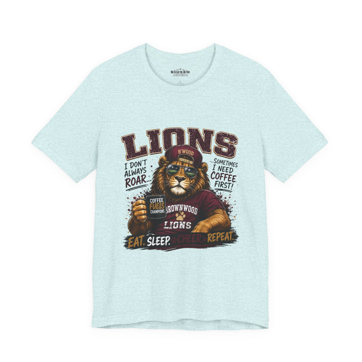 Lions Coffee First Eat Sleep Repeat Graphic T-Shirt