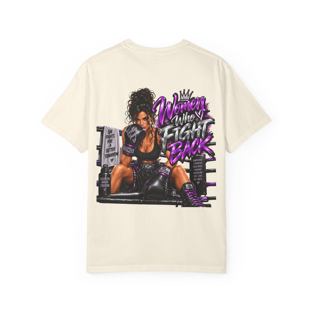 Women Who Fight Back T-Shirt — Boxing Graphic Tee for Strong Women