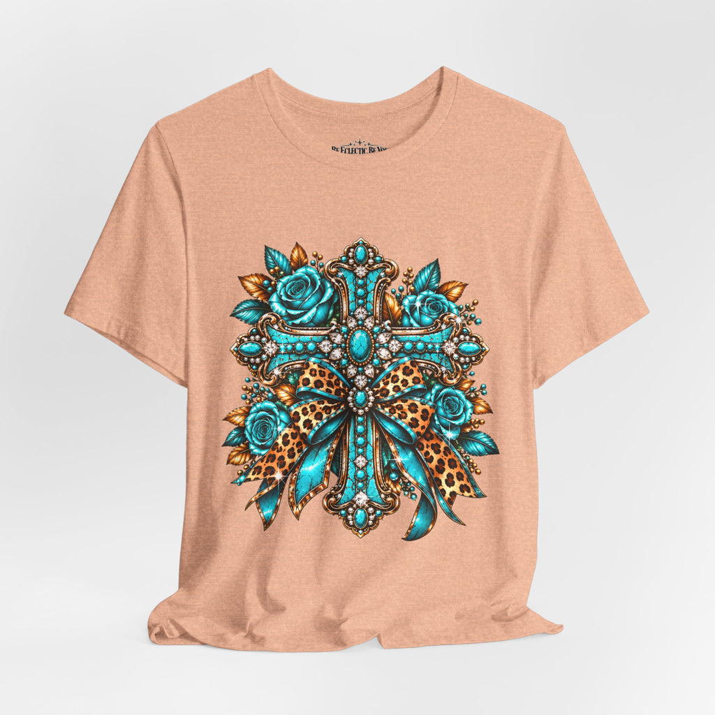 Bohemian Turquoise Floral Paisley T-Shirt