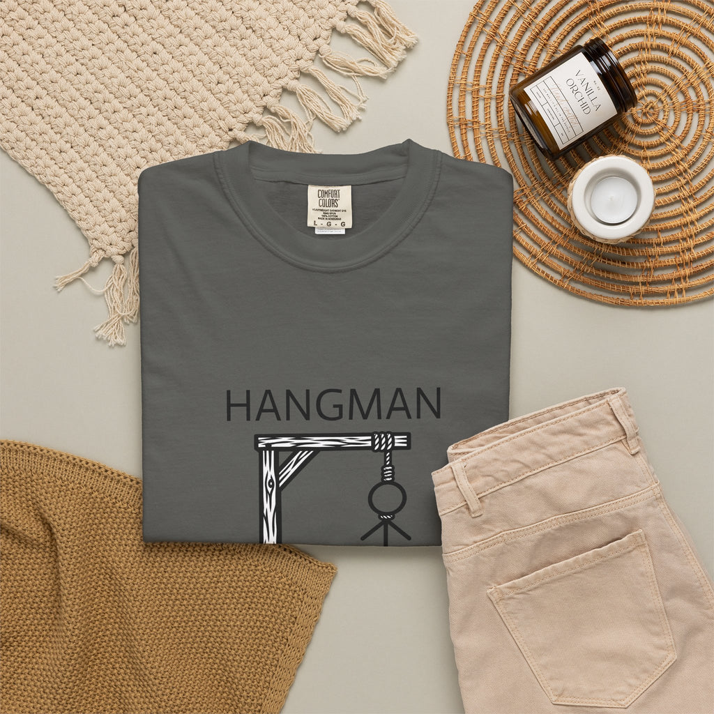 Hangman Game Unisex Garment-Dyed T-shirt