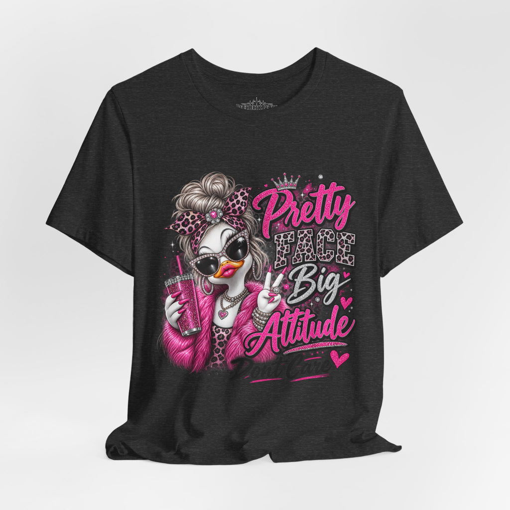 Pretty with a Big Attitude Don’t Care Graphic T-Shirt