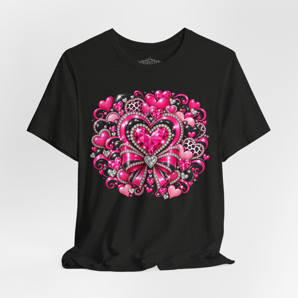 Pink Heart Valentine’s Day Graphic T-Shirt