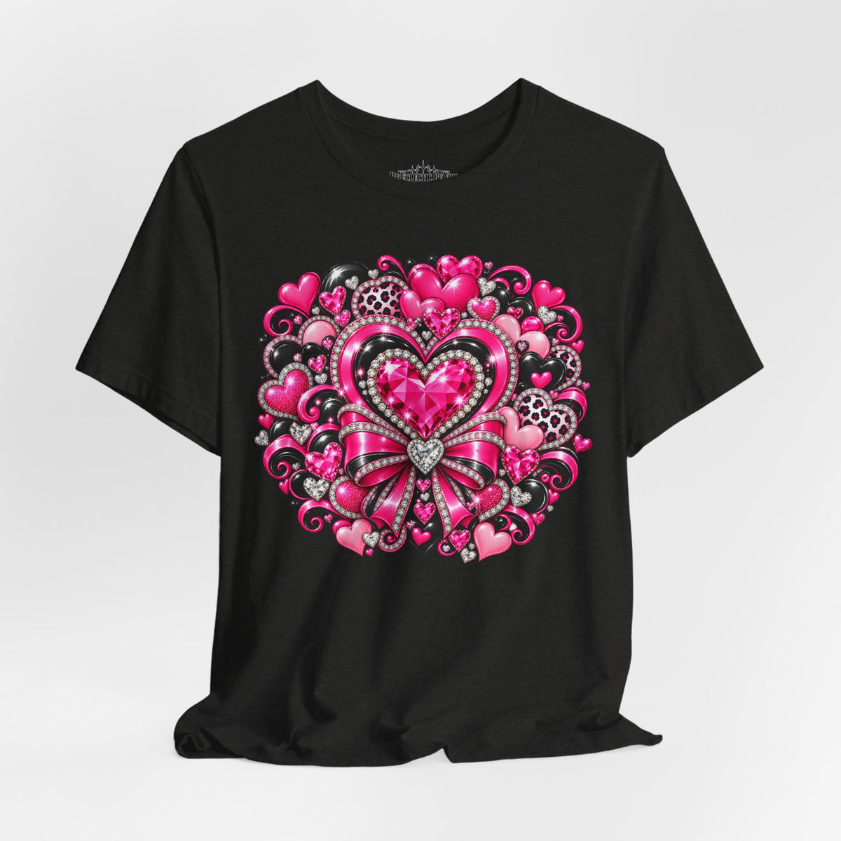 Pink Heart Valentine’s Day Graphic T-Shirt