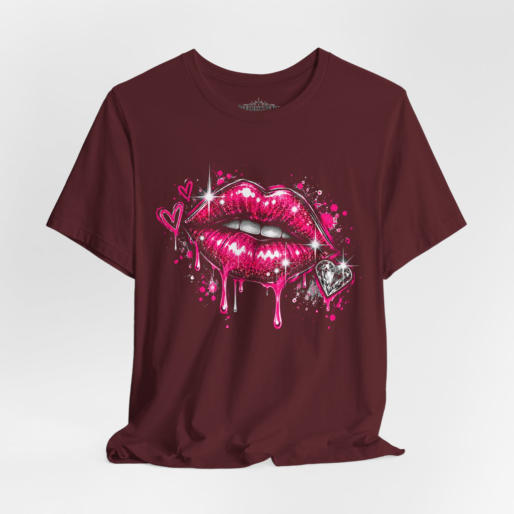 Kiss Lips Graphic Tee Sparkly