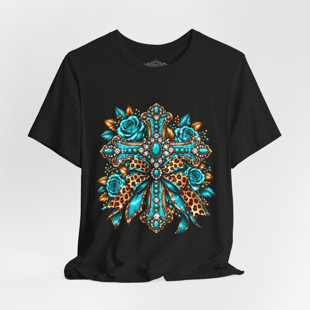 Bohemian Turquoise Floral Paisley T-Shirt