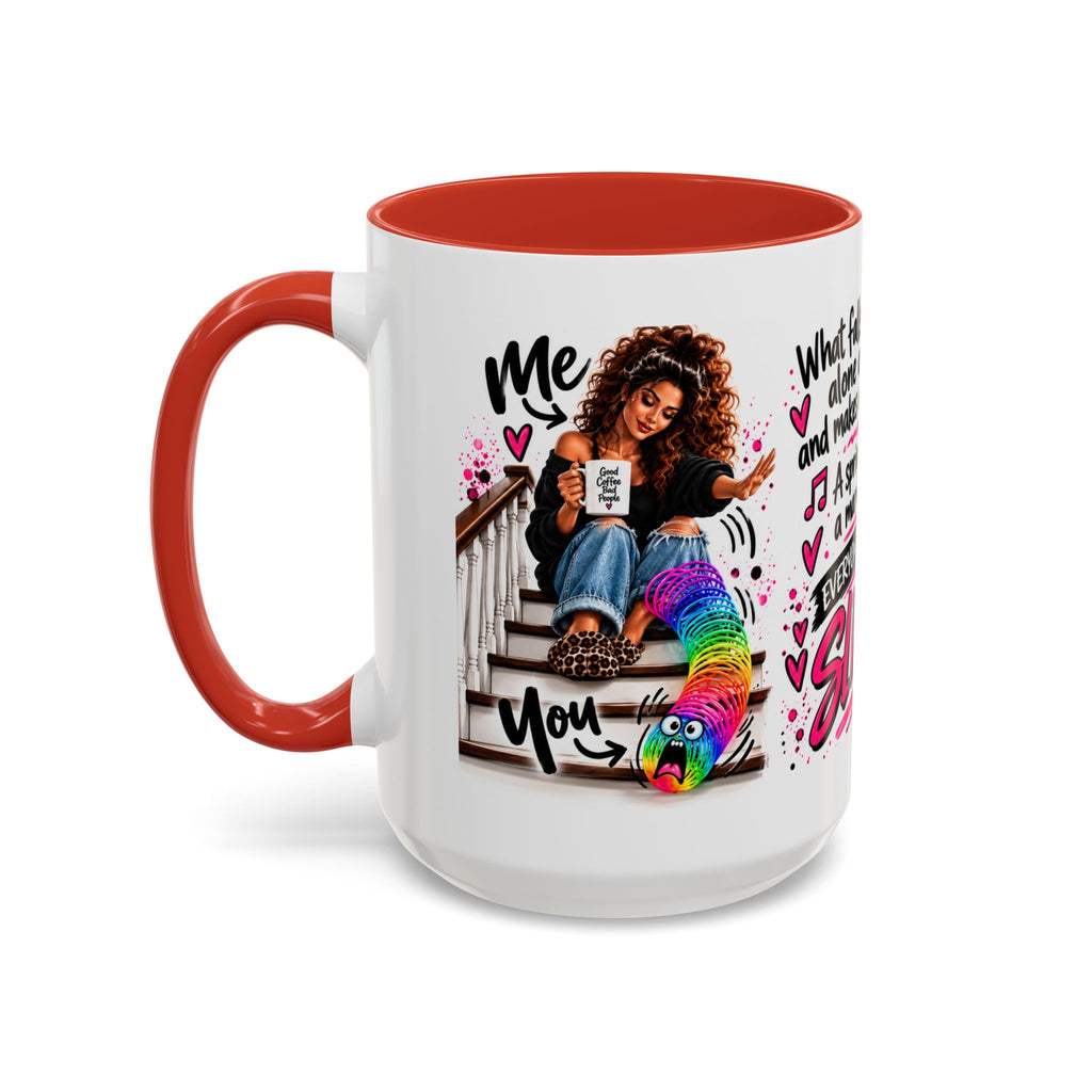 Slinky Coffee Mug — Funny Rainbow Slinky Gift for Friends & Teachers