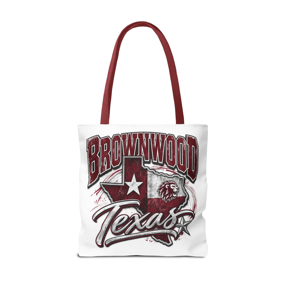 Brownwood Texas Tote Bag – Vintage State Pride AOP Canvas Tote