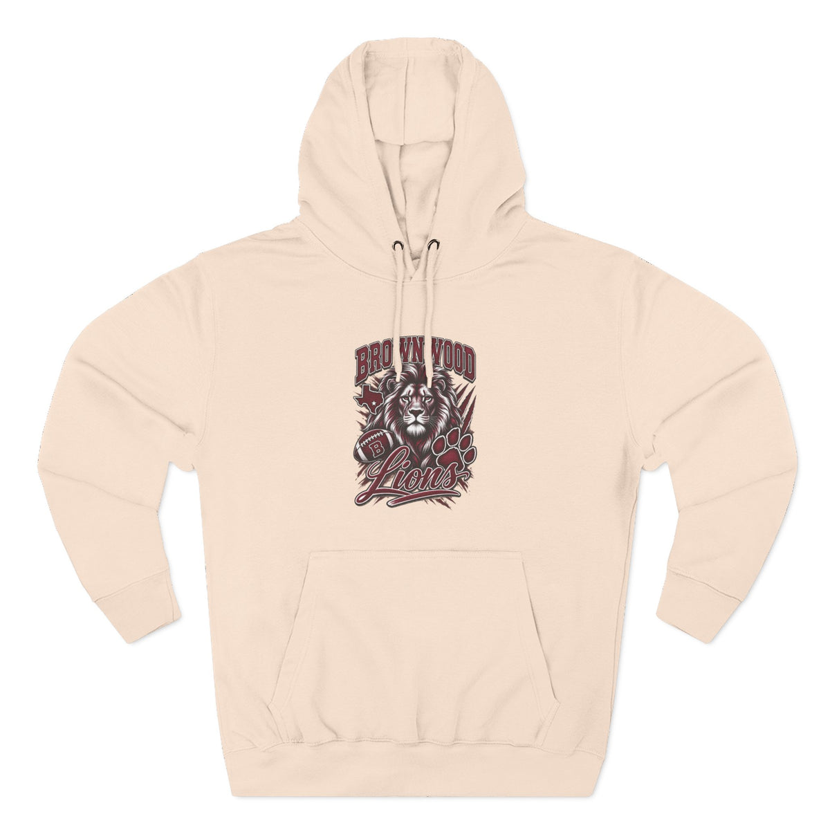 Brownwood Lions Three-Panel Fleece Hoodie