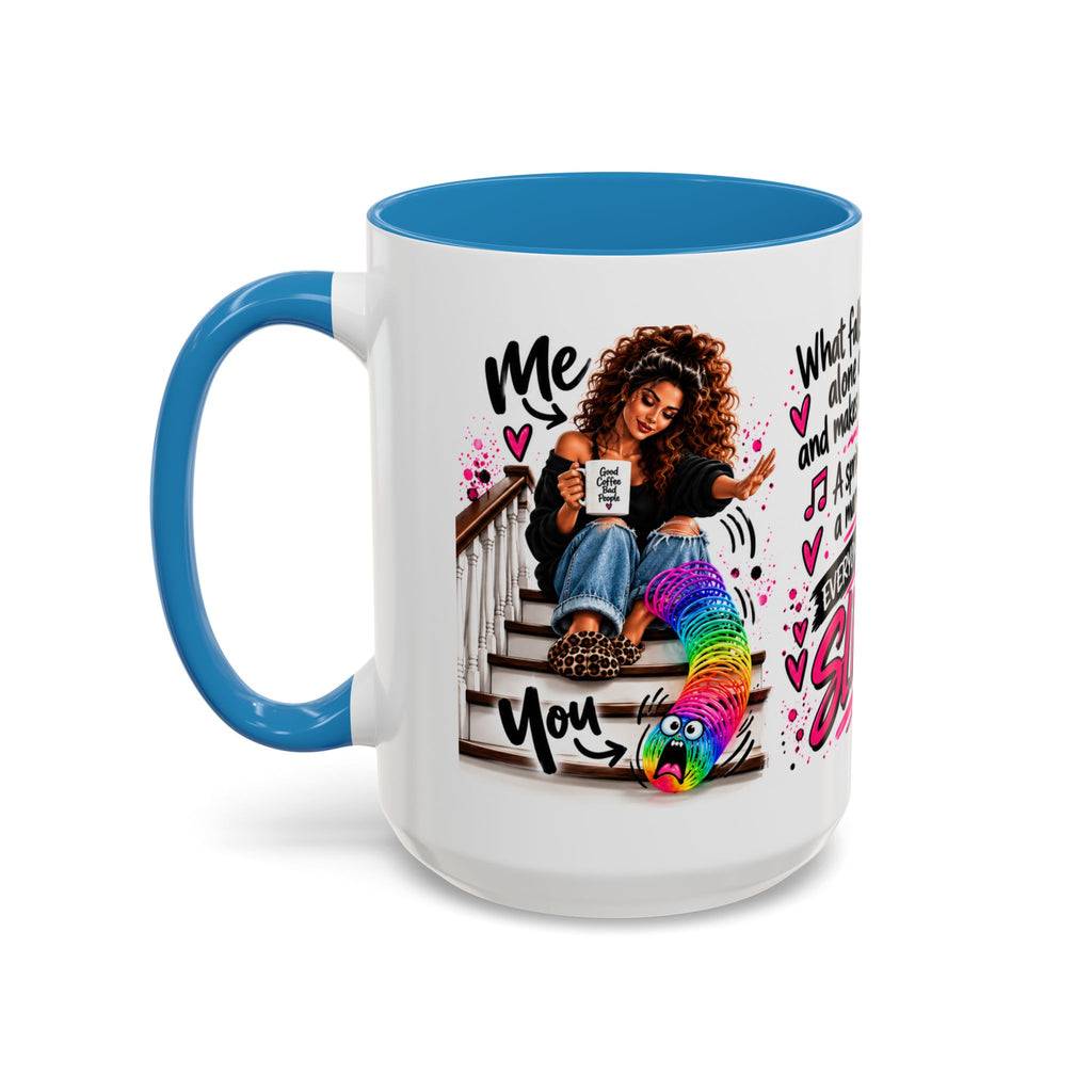 Slinky Coffee Mug — Funny Rainbow Slinky Gift for Friends & Teachers