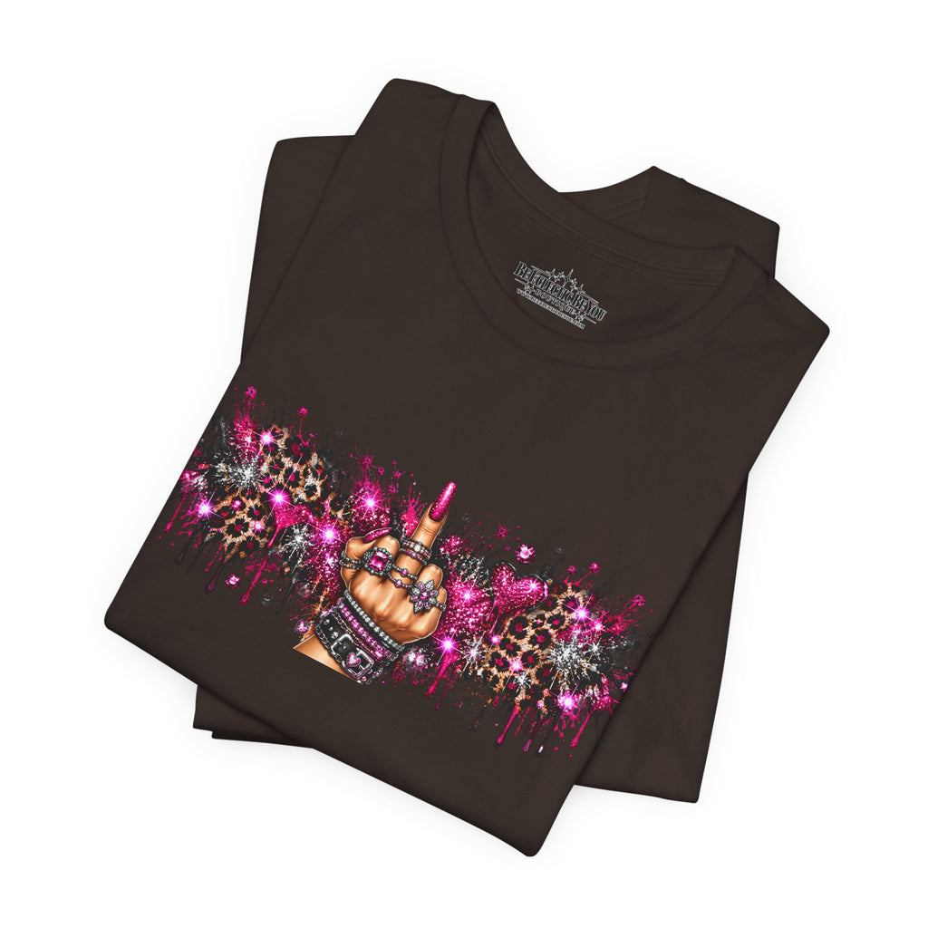 Colorful Rude Finger Graphic Tee