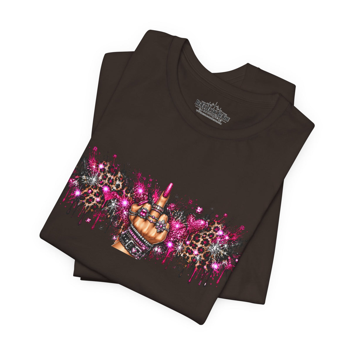 Colorful Rude Finger Graphic Tee
