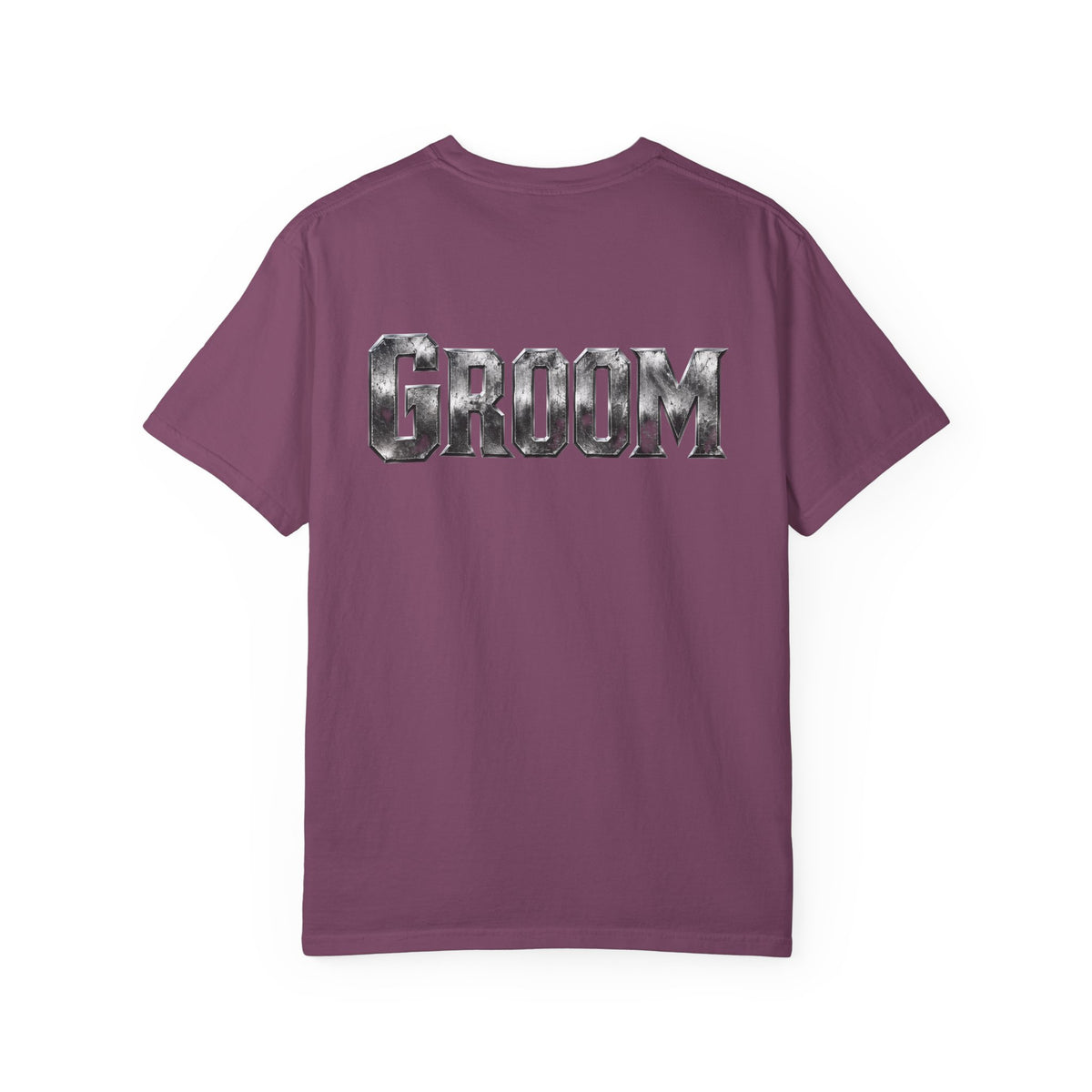 Groom Graphic T-Shirt — Metallic Lettering Wedding Tee for Grooms