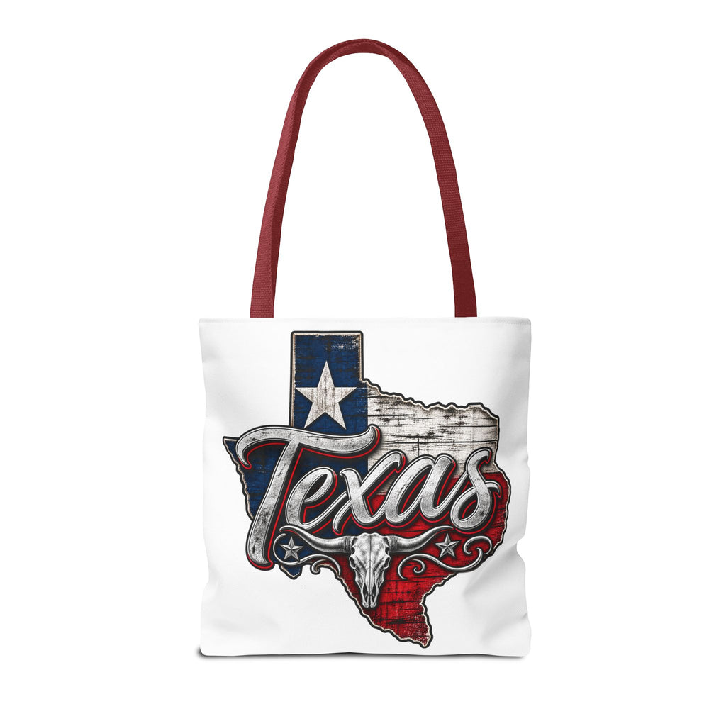 Texas Flag State Outline Tote Bag — Rustic Western 'Texas' Design