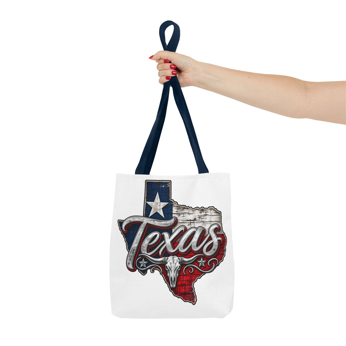 Texas Flag State Outline Tote Bag — Rustic Western 'Texas' Design