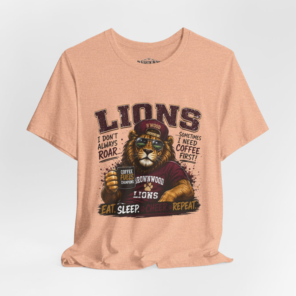 Lions Coffee First Eat Sleep Repeat Graphic T-Shirt