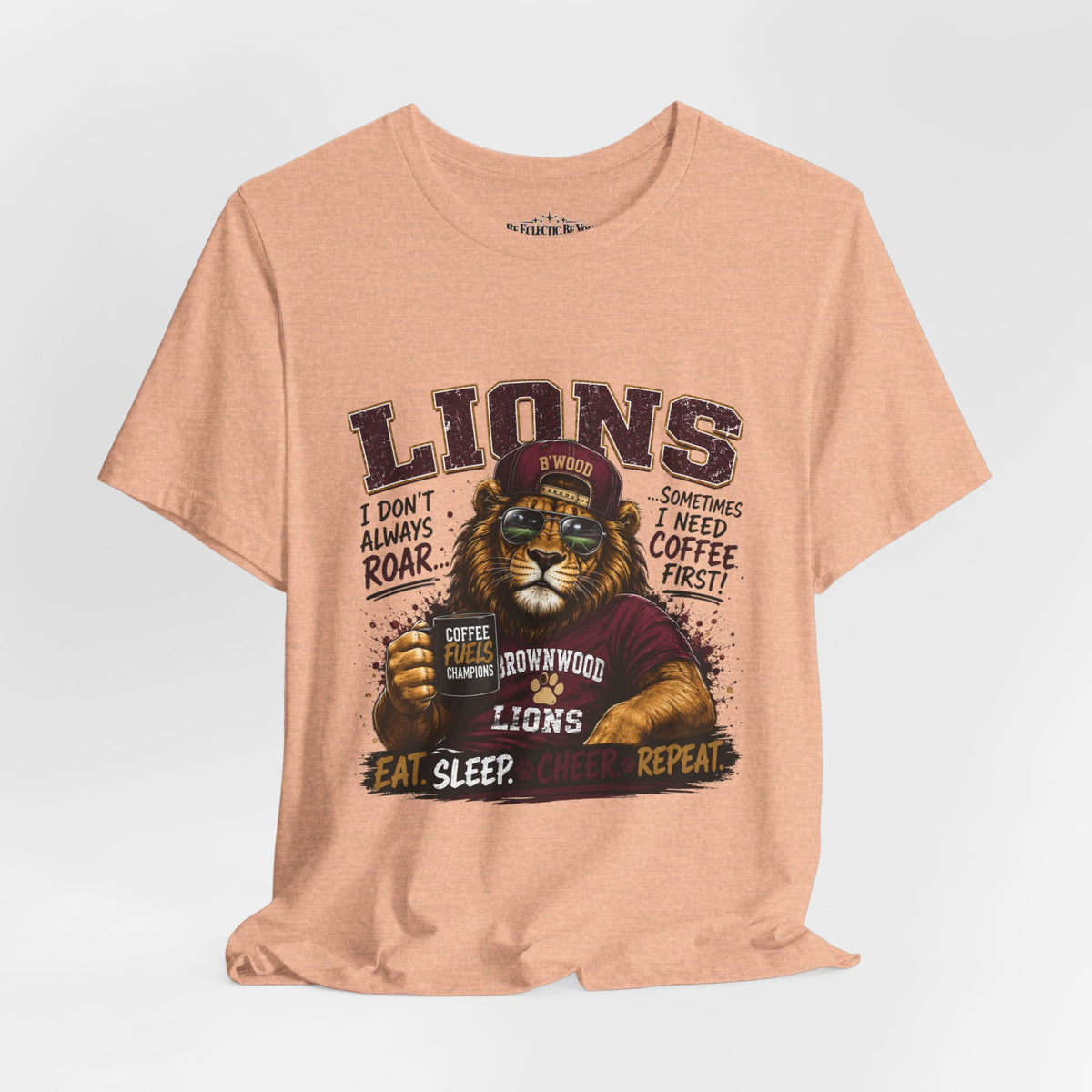 Lions Coffee First Eat Sleep Repeat Graphic T-Shirt