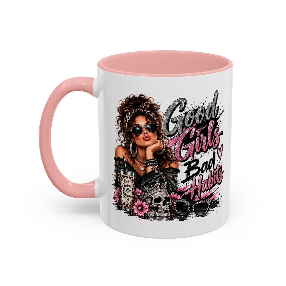 Good Girls Bad Habits Accent Coffee Mug – 11/15oz Stylish Graphic Mug for Trendy Women