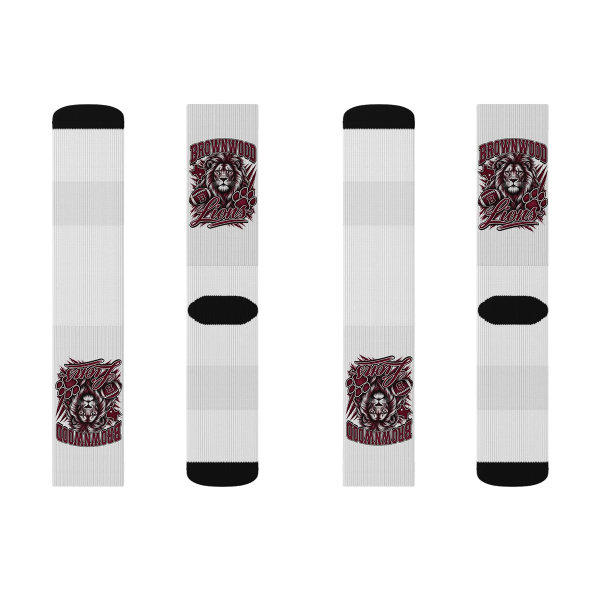 Brownwood Lions Sublimation Socks