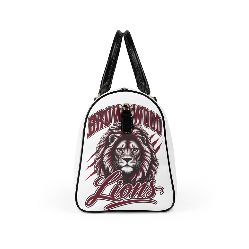 Brownwood Lions Faux Leather Travel Bag — School Mascot Duffle