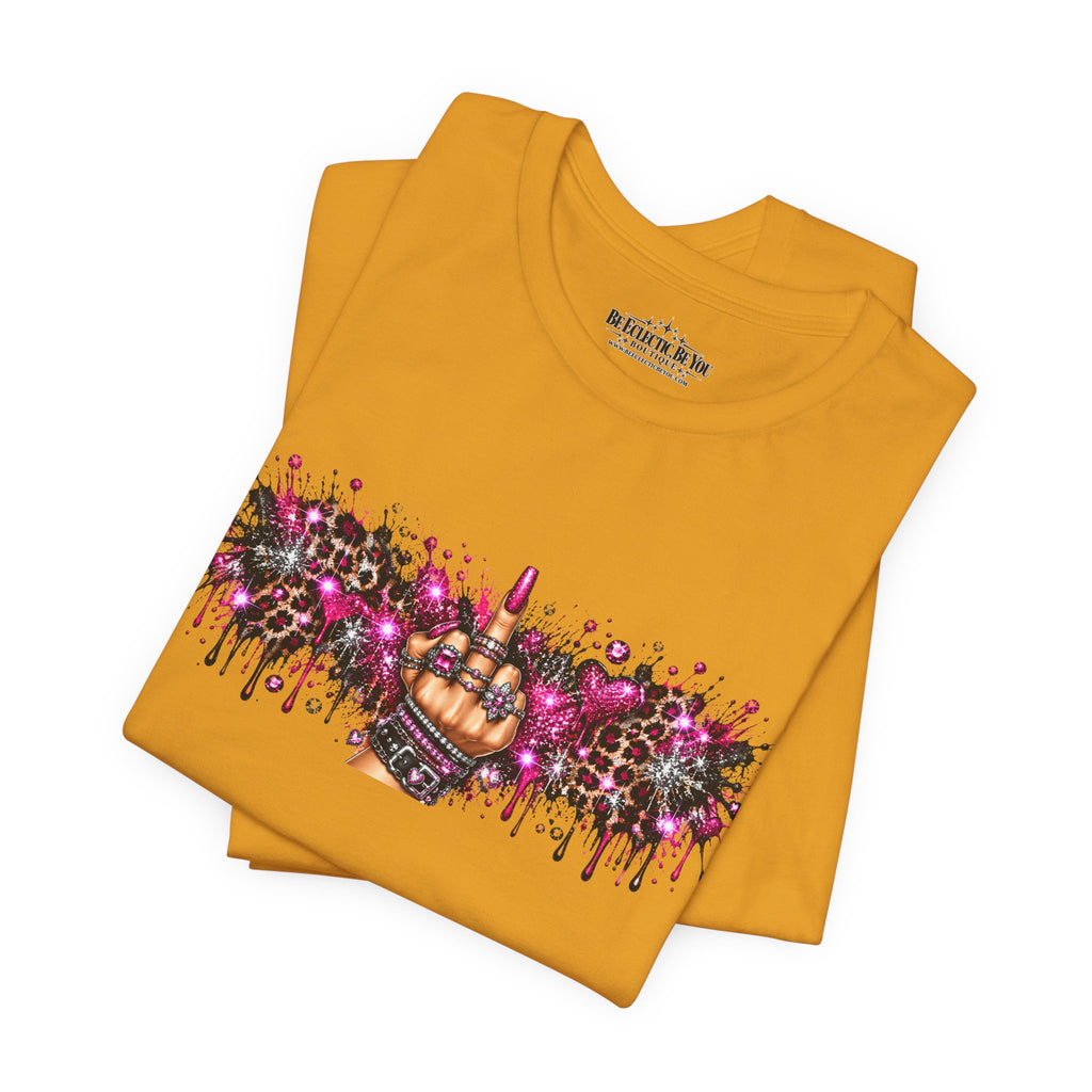 Colorful Rude Finger Graphic Tee